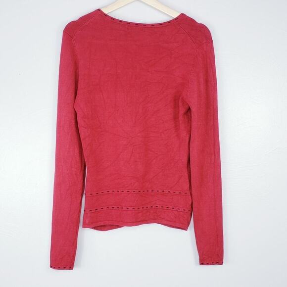 BCBGMaxAzria Knit Stretctchy Soft Pullover Sweater Perfect Holiday/Christmas Top - Picture 2 of 5